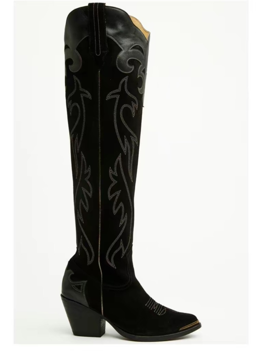 Idyllwind Black Over-the-Knee Western Boot with Embroidered Detail - Picture 2 of 8